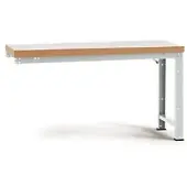 Manuflex aanbouw-werkbank Profi standaard, tafelblad kunststof, 1250 x 700 mm, lichtgrijs