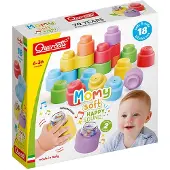 Quercetti bouwblokken baby speelgoed met geluid - 18 stuks.