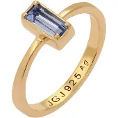 Elli - Ring - Ring met stenen Dames Glaskristallen Blauw 925 Sterling Zilver -