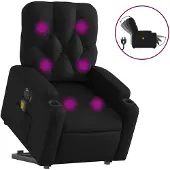 vidaXL Sta-op-massagestoel elektrisch kunstleer zwart