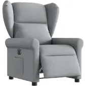 vidaXL Fauteuil elektrisch verstelbaar stof lichtgrijs