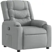 vidaXL Fauteuil verstelbaar stof lichtgrijs