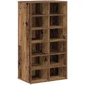 vidaXL Schoenenrek 54x34x100,5 cm bewerkt hout oud houtkleurig