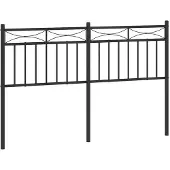 vidaXL Vervangend hoofdbord 135 cm metaal zwart