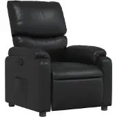 vidaXL Fauteuil verstelbaar kunstleer zwart