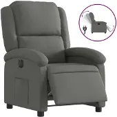 vidaXL Fauteuil elektrisch verstelbaar stof donkergrijs