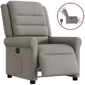 vidaXL Fauteuil verstelbaar elektrisch stof taupe