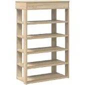 vidaXL Schoenenrek 60x30x98 cm bewerkt hout sonoma eikenkleurig