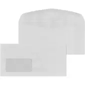Elepa envelop Kuvermatic 114 x 229 mm, recycl. grijs, gegomd, venster li. 45x90 mm, 1.000 st