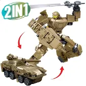 Sluban Exosuit Robot Tank bouwspeelgoed 2in1 actiefiguur – Constructiespeelgoed – bouwset met 233 bouwstenen – M38‑B1280 – vanaf 6 jaar