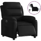 vidaXL Fauteuil elektrisch verstelbaar kunstleer zwart