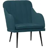 vidaXL Fauteuil 63x76x80 cm fluweel blauw