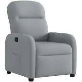 vidaXL Fauteuil verstelbaar stof lichtgrijs