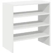 vidaXL Schoenenrekken 2 st stapelbaar 60x30x30,5 cm wit