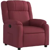 vidaXL Fauteuil verstelbaar stof wijnrood