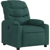 vidaXL Fauteuil verstelbaar stof donkergroen