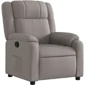vidaXL Fauteuil verstelbaar stof taupe