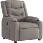 vidaXL Fauteuil verstelbaar stof taupe