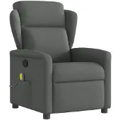 vidaXL Massagestoel Donkergrijze Stof