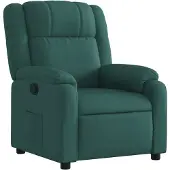 vidaXL Fauteuil verstelbaar stof donkergroen