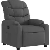 vidaXL Fauteuil verstelbaar stof donkergrijs