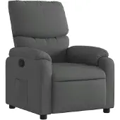 vidaXL Fauteuil verstelbaar stof donkergrijs
