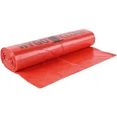 Hygoclean afvalzak, rood, 120 liter, LDPE, 45 my
