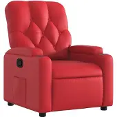 vidaXL Fauteuil verstelbaar kunstleer rood