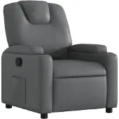 vidaXL Relaxfauteuil grijs kunstleer