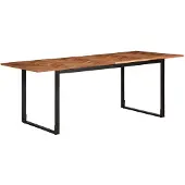 vidaXL Eettafel, 200x100x75 cm, massief acaciahout