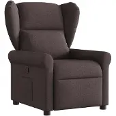 vidaXL Fauteuil verstelbaar stof donkerbruin