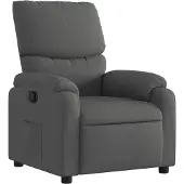 vidaXL Relaxfauteuil Donkergrijze Stof