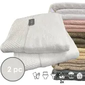 ISleep Deluxe Badlaken - 2 Stuks - 70x140 cm - Wit