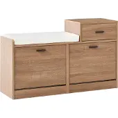 Beliani DUBBO - Schoenenkast 2 vakken - Lichtbruin - Vezelplaat