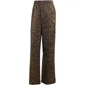 Adidas Broek 'Wide Leg Satin' bruin / grijs / zwart / wit