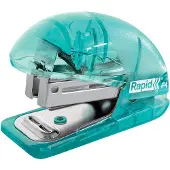 Rapid Mini Nietmachine met Bovenlaadmechanisme - Niet tot 10 Vellen - met Geïntegreerde Ontnieter - Nietjes Meegeleverd - Blauw