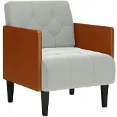 vidaXL Fauteuil met armleuningen Lichtgrijs 55 cm Fluweel