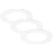 Briloner LED inbouwlamp Jeft, set van 3 stuks, 3x 3W, 330lm, kunststof, wit