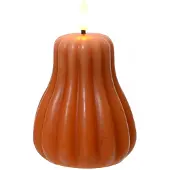 Lumineo Kaars LED pompoen 13cm oranje