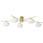 LINDBY Plafondlamp , Valisa, dimbare, Goud / Messing, Woonkamer, Glas