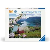 Ravensburger puzzel Scandinavische Idylle - legpuzzel 500 stukjes landschap.