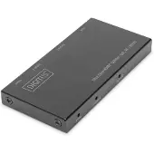 Digitus DS-45322 2 poorten HDMI-splitter LED-weergave, Met metalen behuizing, Ultra HD-geschikt 4096 x 2160 Pixel Zwart