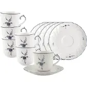 Villeroy & Boch Kaffeetassen mit Untertassen Vieux Luxembourg 120 ml Set van 6