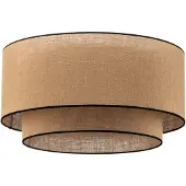Euluna Plafondlamp , Boho jute & black, dimbare, Roestbruin, Woonkamer, Stof, Boho