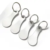 INF Metalen sleutelhanger voor winkelwagentjes (4-pack)