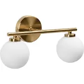 Beliani GIJOU - Wandlamp met 2 lampen - Messing - Aluminium
