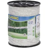 Westfalia Classic Afrasteringskoord, 6Mm Wit, 200M, 6X0,40 Rvs
