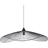 Meet by Paperflow plafondlamp VAGALA, Ø 1000 mm - metalen behuizing - zwart
