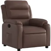 vidaXL Fauteuil verstelbaar kunstleer bruin