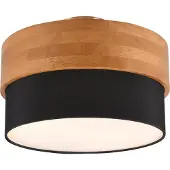 TRIO Plafondlamp Seasons, dimbaar, hout licht, Woon-/ Eetkamer, Hout, plafondlamp hout